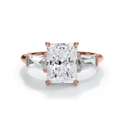 Bellora Grand Tapered Lab Baguette Engagement Ring