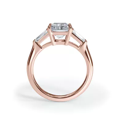 Bellora Grand Tapered Lab Baguette Engagement Ring