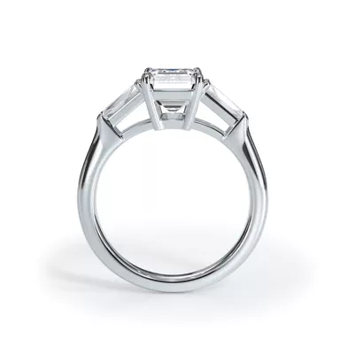 Bellora Grand Tapered Lab Baguette Engagement Ring