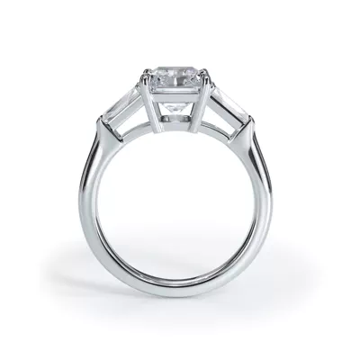 Bellora Grand Tapered Lab Baguette Engagement Ring