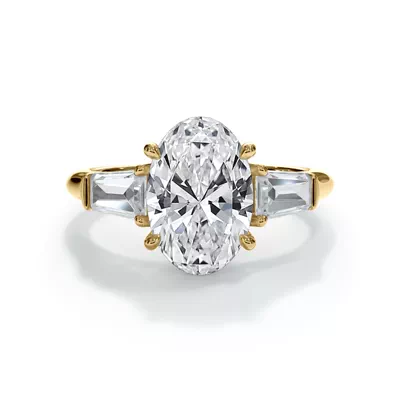 Bellora Grand Tapered Lab Baguette Engagement Ring