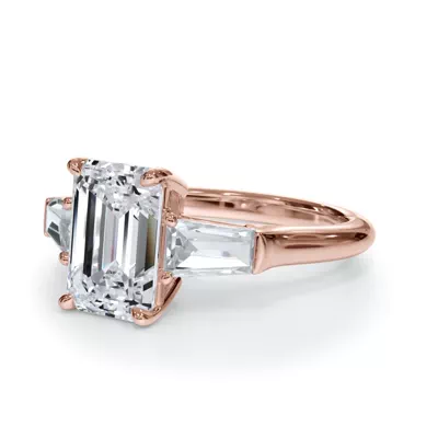 Bellora Grand Tapered Lab Baguette Engagement Ring