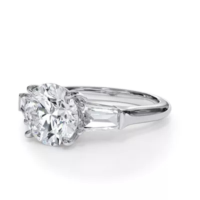 Bellora Grand Tapered Lab Baguette Engagement Ring