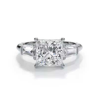 Bellora Grand Tapered Lab Baguette Engagement Ring