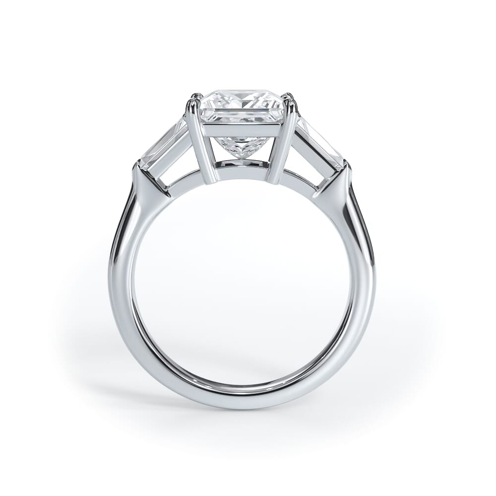Bellora Grand Tapered Lab Baguette Engagement Ring