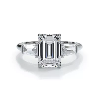 Bellora Grand Tapered Lab Baguette Engagement Ring