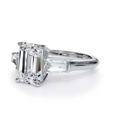 Bellora Grand Tapered Lab Baguette Engagement Ring