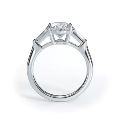 Bellora Grand Tapered Lab Baguette Engagement Ring