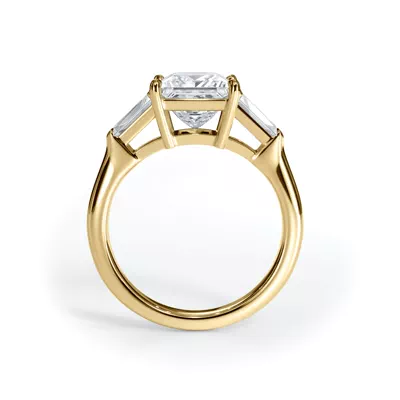Bellora Grand Tapered Lab Baguette Engagement Ring