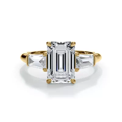 Bellora Grand Tapered Lab Baguette Engagement Ring