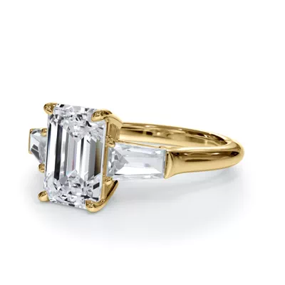Bellora Grand Tapered Lab Baguette Engagement Ring