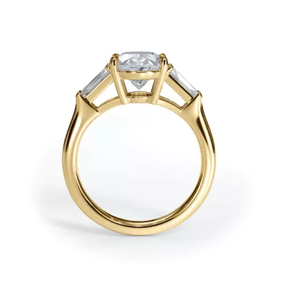 Bellora Grand Tapered Lab Baguette Engagement Ring
