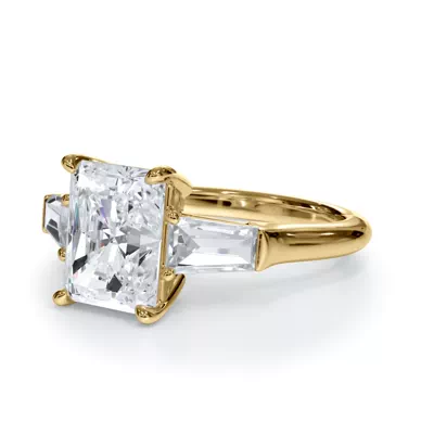 Bellora Grand Tapered Lab Baguette Engagement Ring