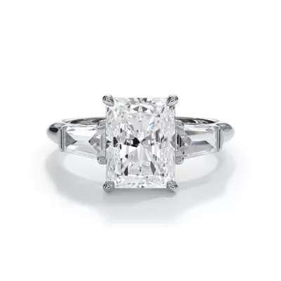 Bellora Grand Tapered Lab Baguette Engagement Ring