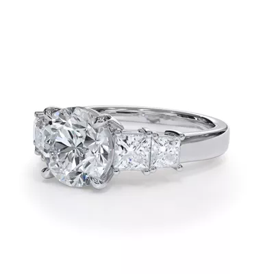 Bellora Graduated Princess-Cut Engagement Ring