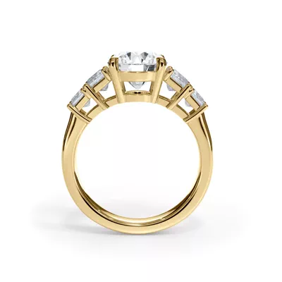 Bellora Graduated Princess-Cut Lab Engagement Ring