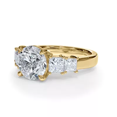 Bellora Graduated Princess-Cut Engagement Ring