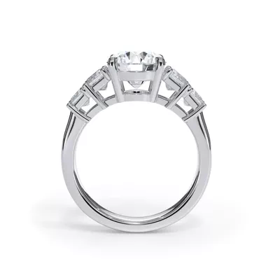Bellora Graduated Princess-Cut Lab Engagement Ring