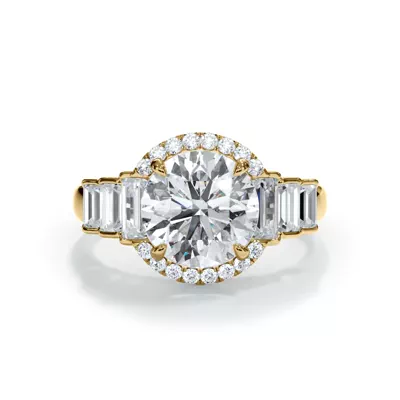 Brillara Graduated Baguette Engagement Ring