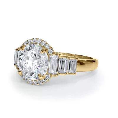 Brillara Graduated Baguette Engagement Ring