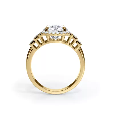 Brillara Graduated Baguette Engagement Ring