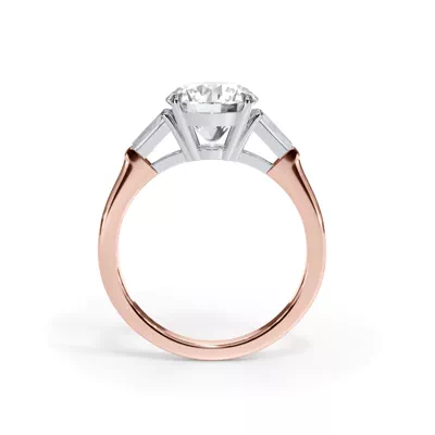 Bellora Petite Tapered Baguette Engagement Ring