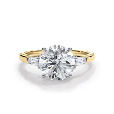 Bellora Petite Tapered Lab Diamond Baguette Engagement Ring