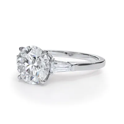 Bellora Petite Tapered Lab Diamond Baguette Engagement Ring