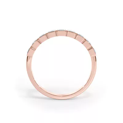 Bellora Emerald-Cut Bezel Band