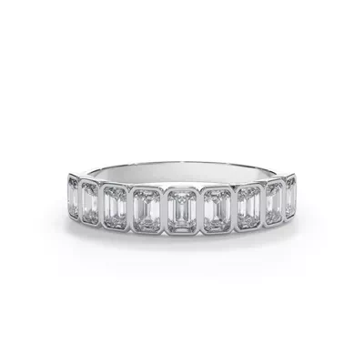 Bellora Lab Emerald-Cut Bezel Band