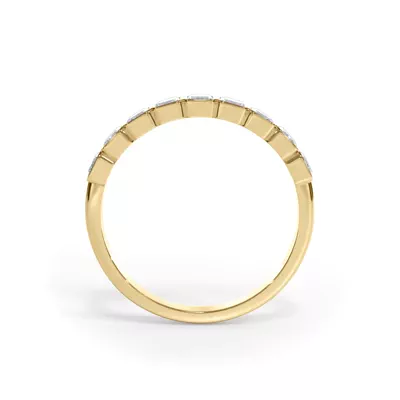 Bellora Emerald-Cut Bezel Band