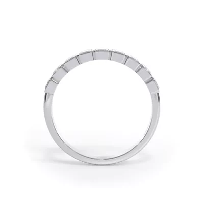 Bellora Lab Emerald-Cut Bezel Band