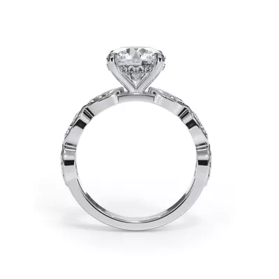 Bellora Marquise Bezel Hidden Halo Engagement Ring