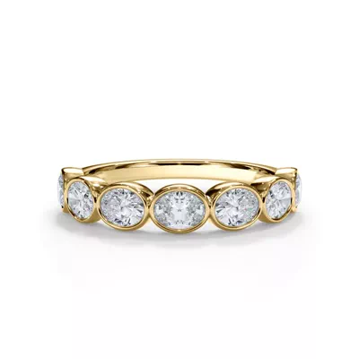 Bellora Oval Diamond Bezel Band