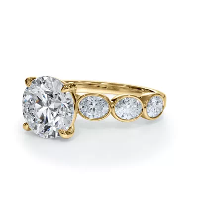 Bellora Oval Diamond Bezel Engagement Ring