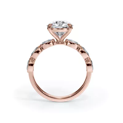 Bellora Oval Diamond Bezel Engagement Ring