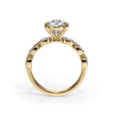 Bellora Oval Lab Bezel Engagement Ring