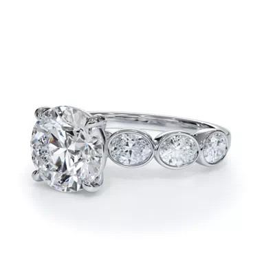 Bellora Oval Diamond Bezel Engagement Ring