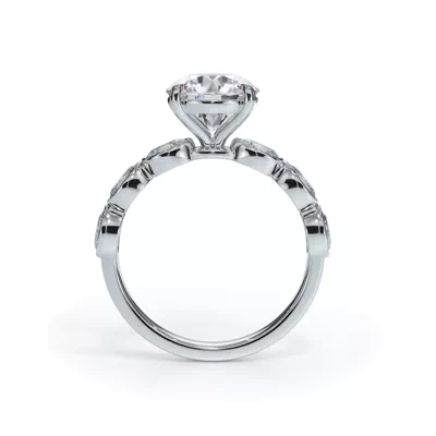 Bellora Oval Diamond Bezel Engagement Ring