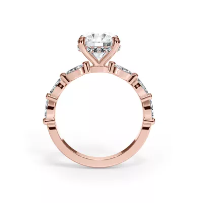 Bellora Marquise Diamond Hidden Halo Engagement Ring