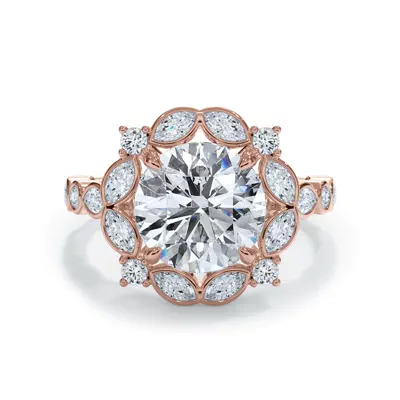 Luminaria Bezel Marquise Halo Ring