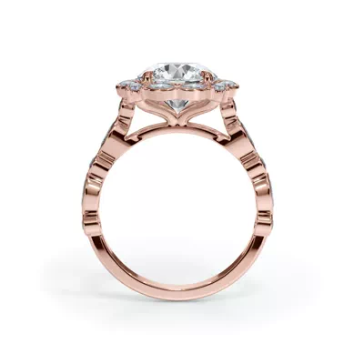 Luminaria Bezel Marquise Halo Ring