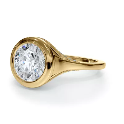 Cristalla Pavé Profile Bezel Engagement Ring