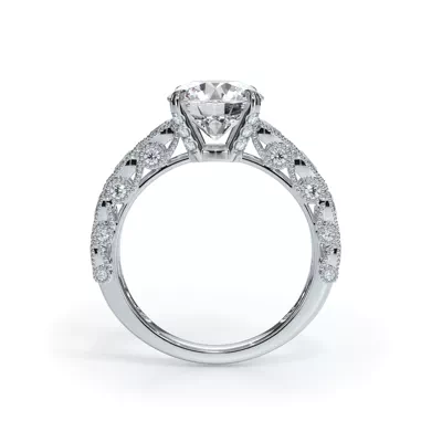 Amara Vintage Pear-Shaped Lab Engagement Ring