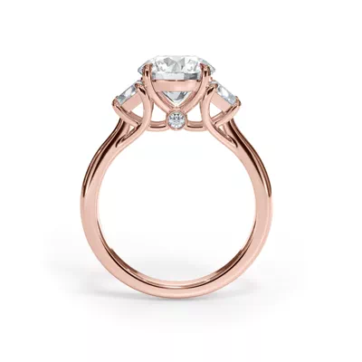 Eclipse Trapezoid Lab Engagement Ring