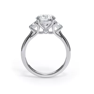 Eclipse Trapezoid Lab Engagement Ring