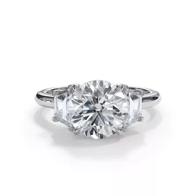 Eclipse Trapezoid Diamond Engagement Ring