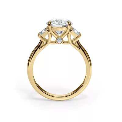 Eclipse Trapezoid Lab Engagement Ring
