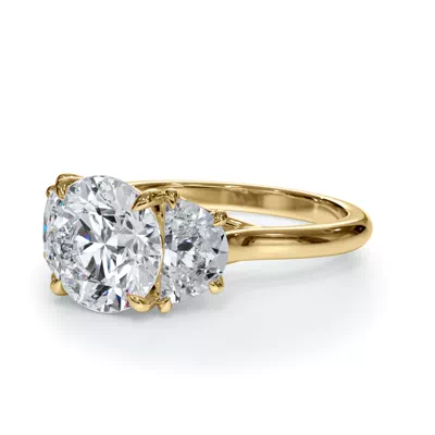 Eclipse Half-Moon Lab Engagement Ring