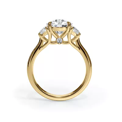 Eclipse Half-Moon Lab Engagement Ring